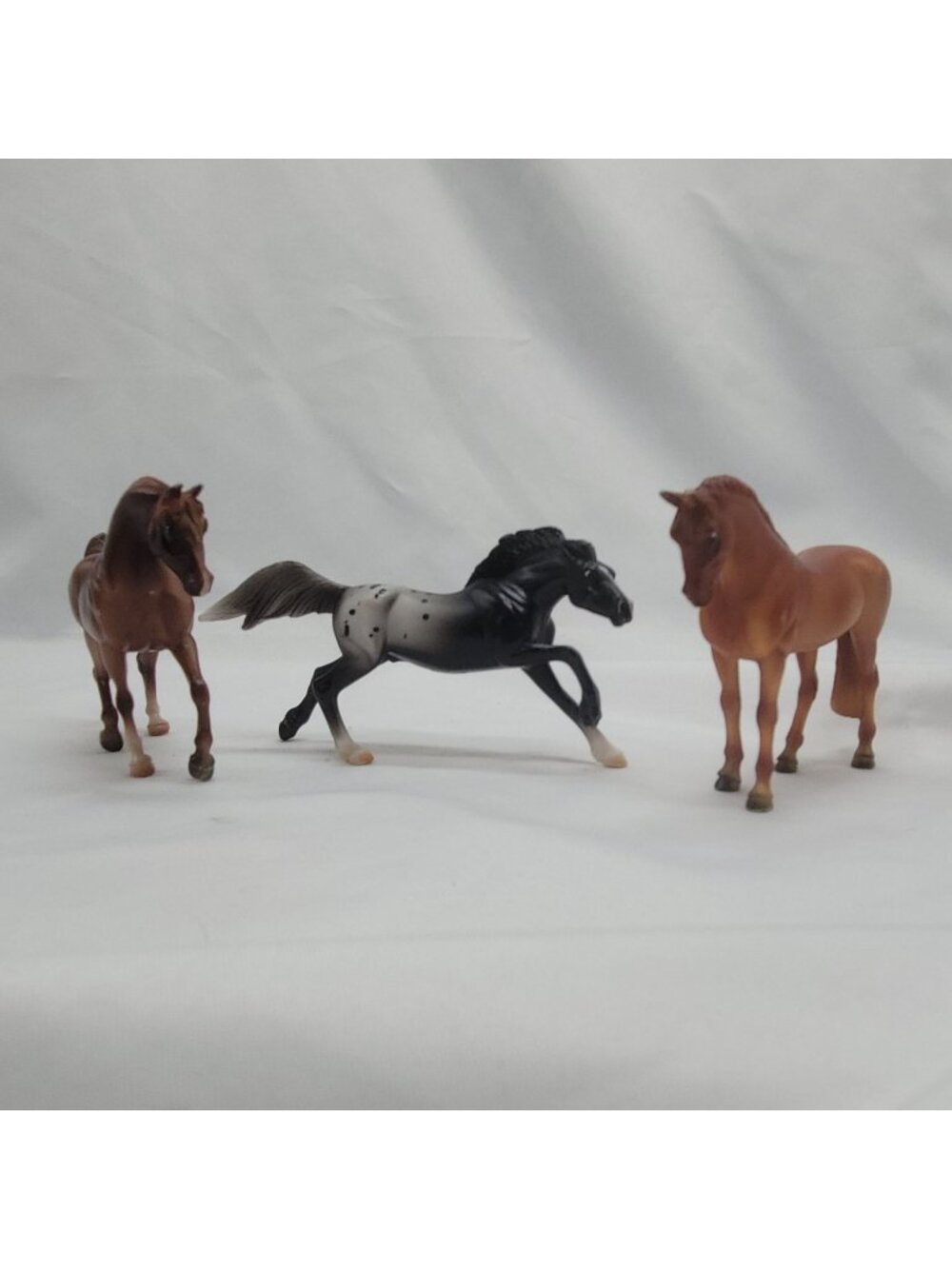 Breyer Reeves Miniature Horse Figurines Set Of 3 Running Stallions Collectibles